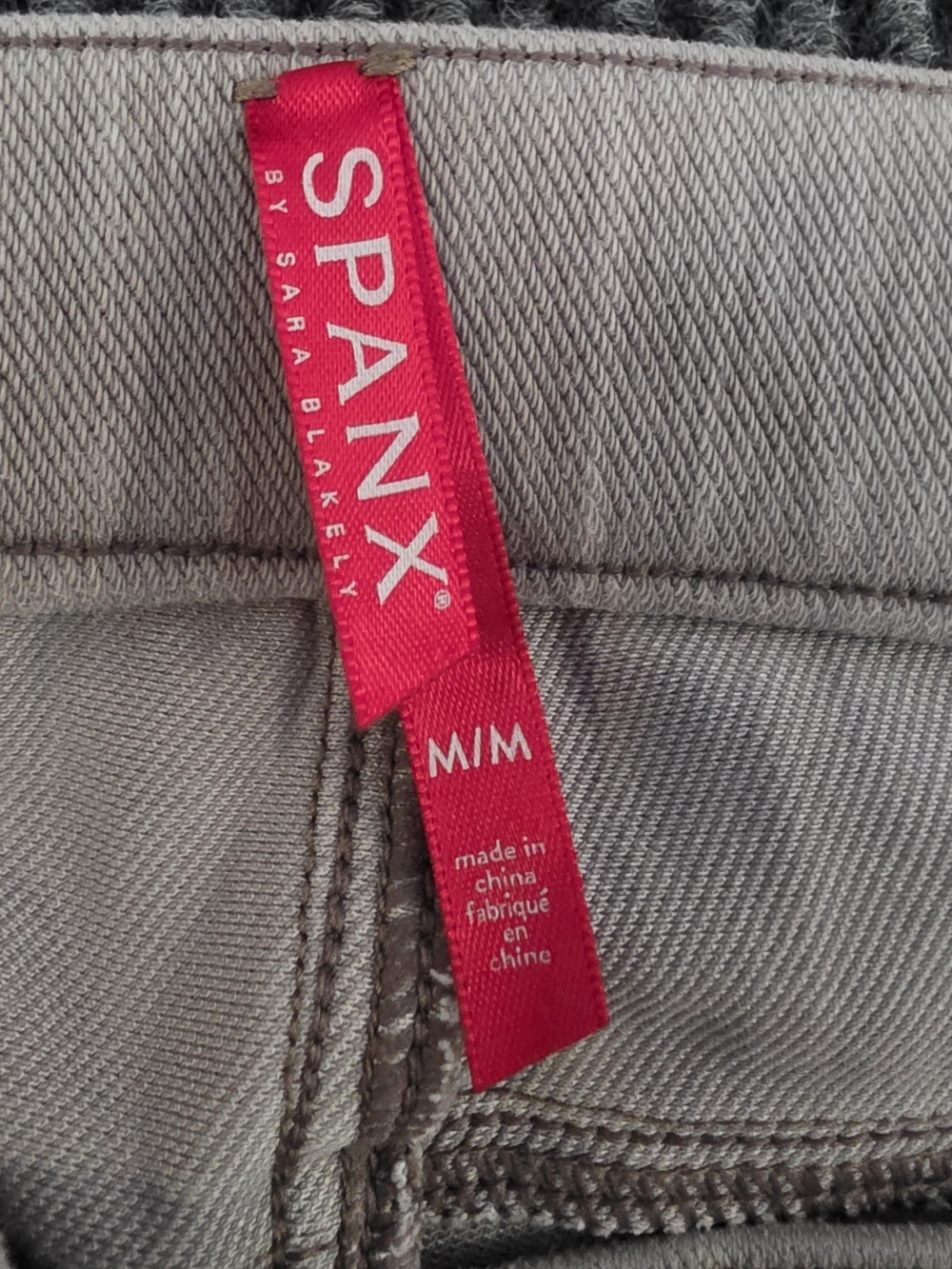 SPANX Women's Light Gray High-Rise Jeggings - Slim Stretch - Picture 2 of 6